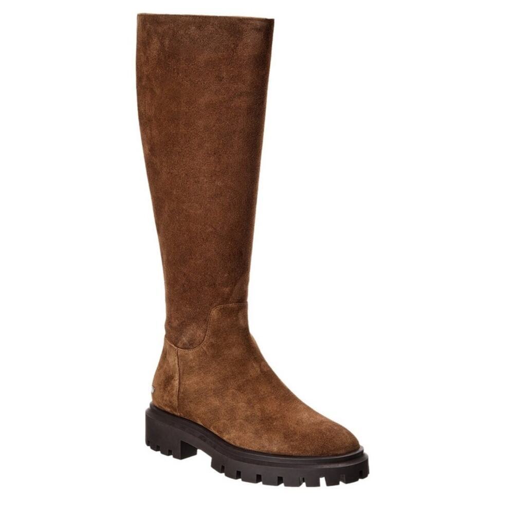 Stuart Weitzman Ultra Lug Suede Knee-High Boot in espresso suede 7 1/2